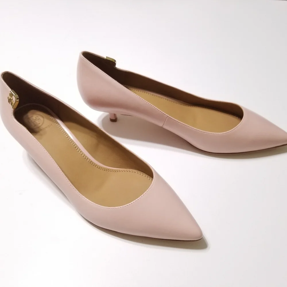 NIB Tory Burch Elizabeth Pump 40MM Leather Sea Shell Pink Size 8.5, 9 $278